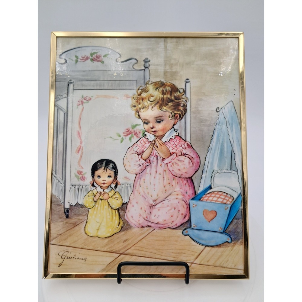 Catholic Print Picture Of Girl Praying Framed. 8x10. Please See Pics For Some...